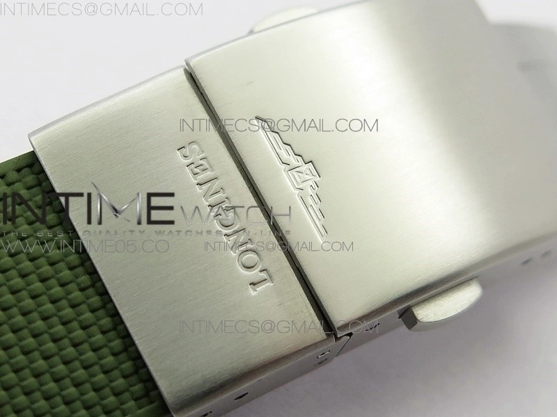 Conquest L3.840.4.56.6 Real Ceramic Bezel SS ZF 1:1 Best Edition Green dial On Green Rubber Strap A2824